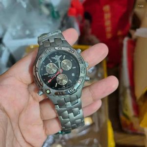 Relojes de pulsera Reloj militar Caja de titanio Cuarzo multifuncional para hombres