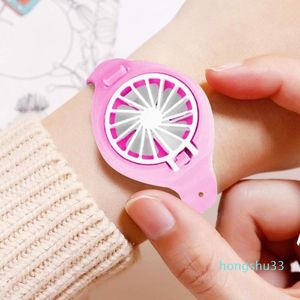 Polshorloges mini-instelbare usb draagbare ventilator horloge handheld ventiladors oplaadbare handige luchtkoeling volwassen kind