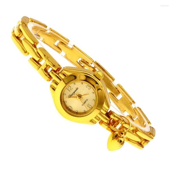 Montres-bracelets Mini montre dorée femmes mignonnes Bracelet Mujer Relojes petit cadran Quartz montre-Bracelet heure luxe dames montres