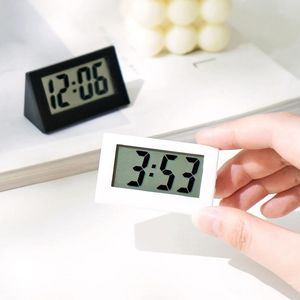 Montres-bracelets Mini LCD tableau de bord numérique bureau horloge électronique pour bureau bureau à domicile affichage de l'heure silencieux