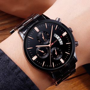 Montres-bracelets Minimaliste Mens Montre Mode Ultra Mince Montres Simple Business En Acier Inoxydable Mesh Ceinture Quartz Cadeau Horloge 230905