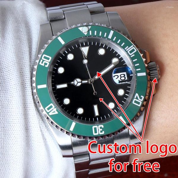 Relojes de pulsera MINUTETIME LOGO personalizado DIY NH35 Reloj de hombre REGALO Movimiento mecánico automático Impermeable Lujo Negocios Acero Natación