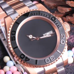 Relojes de pulsera Minutetime Logotipo personalizado / Nombre NH36 Reloj Cristal de zafiro 100 metros Esfera estéril a prueba de agua Relojes mecánicos de oro rosa para hombre