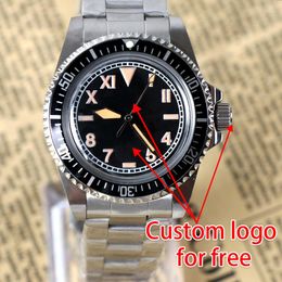 Relojes de pulsera MINUTETIME Custom Vintage NH35 Reloj de lujo Luminoso Movimiento automático Mecánico Impermeable Reloj de pulsera de acero acrílico para hombres
