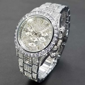 Montre-bracelets Miss Iced Out Watch for Men Fashion Luxury Luxury Diamond Hip Hop Watches Vintage Terproofing Lumin Lumin Horloge Best Sell 230602