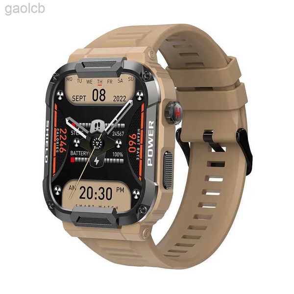 Relojes de pulsera Mk66 Reloj inteligente al aire libre Bluetooth compatible con llamadas Música Reproducir Monitor de ritmo cardíaco Pulsera deportiva de salud 24319