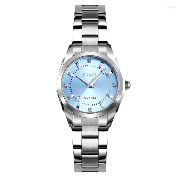 Relojes de pulsera Momento Belleza Transfronterizo Señoras Reloj de acero inoxidable Moda Impermeable Cuarzo Nicho Mujer