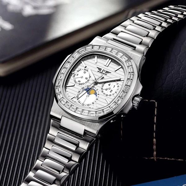 Montre-bracelets Montre Homme multifonction 2024 Pindu Design Mens Watches for Men Top Brands Luxury Automatic Watch Relogios Masculino