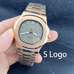 Horloges Naut 39mm NH35 kast herenhorlogeaccessoires Lichtgevende wijzerplaatwijzers roestvrij staal voor beweging DIY S LOGO Rose goud