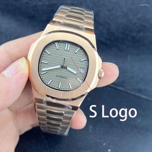 Montres-bracelets Naut 39mm NH35 Case Hommes Montre Accessoires Cadran lumineux Mains en acier inoxydable pour le mouvement DIY S Logo Rose Gold