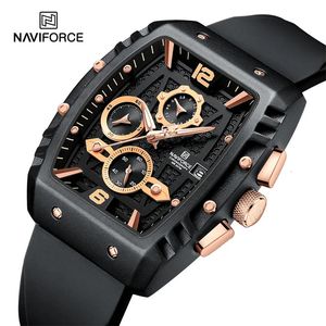 Montres-bracelets NAVIFORCE marque Design hommes montres bande de Silicone militaire Quartz montres mode étanche horloge Relogio Masculino 231216