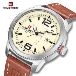 Polshorloges naviforce mannelijke horloges casual sportdag en datum display kwarts polshorloge big dial clock met lichtgevende handen relogio masculino 230113