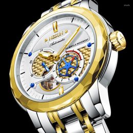 Montres-bracelets NESUN Officiel Hommes D'affaires Automatique Saphir Cristal Japon MIYOTA Squelette Mécanique Mâle Cadeau Horloge 10ATM