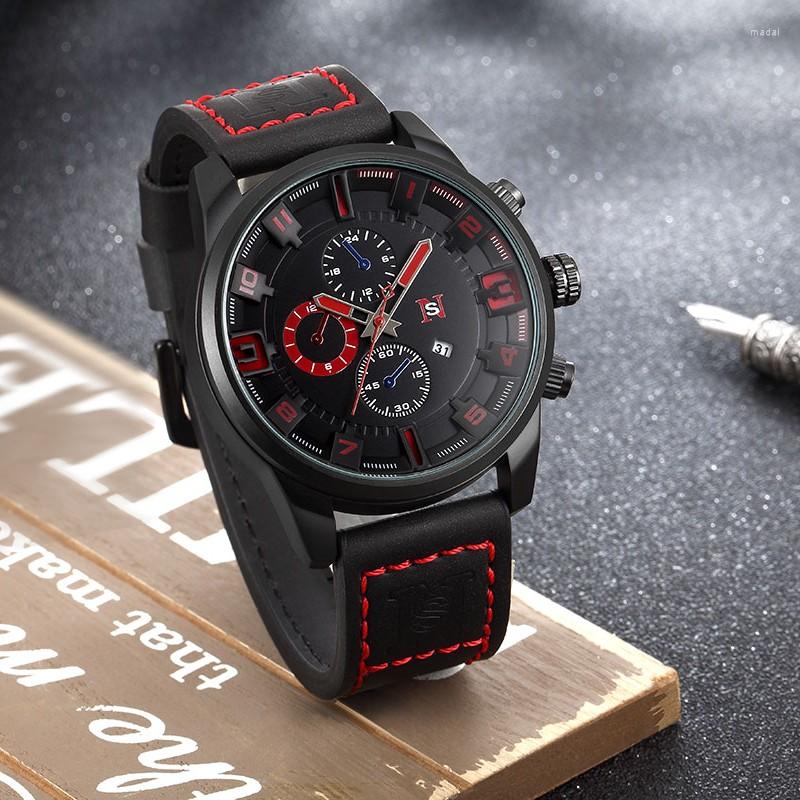 Wristwatches NEVER Top Luxury Fashion Leisure Men's Match Business Date Of Quartz Watch Waterproof Wrist Hodinky Relogio Masculino