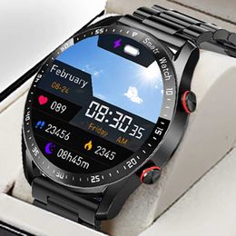 Wallwatches New 2023 ECG+PPG Smart Watch Bluetooth Call Music Player Man Mirando Sports Water Water Water Water Smartwatch para Android IOS 240423