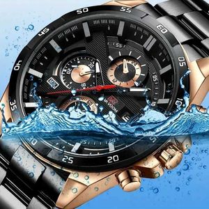 Montre-bracelets Nouveaux hommes de course directs Top Sports de luxe Reloj hombre décontracté grand cadran militaire en cuir militaire noir Q240426