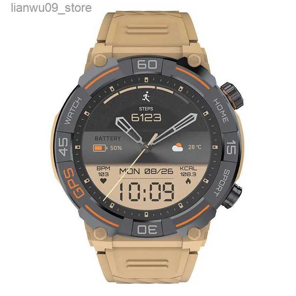 Relojes de pulsera Nuevo GPS Reloj inteligente MG02 Llamada Bluetooth Reloj deportivo al aire libre con anillo Brújula Presión de aire Altitud Reloj impermeable Hombres MujeresQ231123