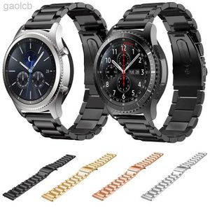 Relojes de pulsera Nueva correa de reloj de acero inoxidable para Samsung Galaxy Gear S3 Frontier Band para Samsung Gear S3 Correa de muñeca de repuesto clásica 24319