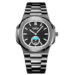 Wallwatches New Watch Chinachic Men's clásico de acero Banda de acero Reloj