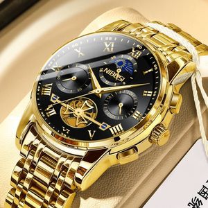 Polshorloges Nibosi Mens horloges topmerk luxe zakelijke modehorloge voor mannen chronograaf sport waterdichte kwarts klokrelogio masculino 221031