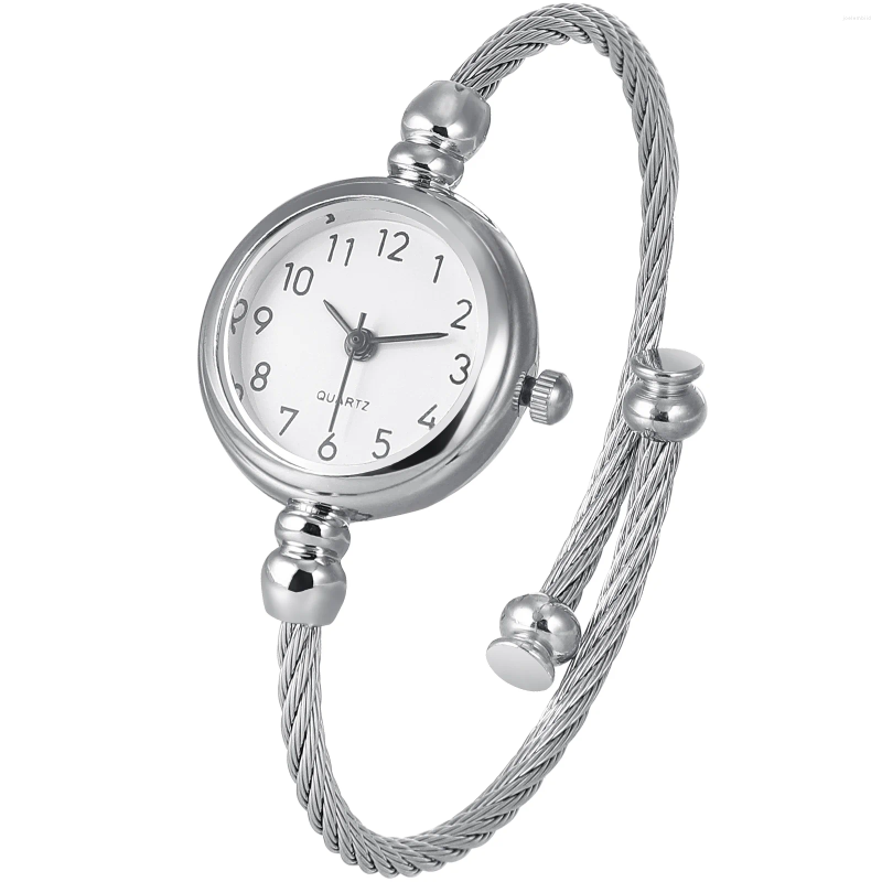 Horloges Nicerio Womens Sieraden Armband Manchet Horloges Vrouwen Bangle Polshorloge Roestvrij Staaldraad Band Jurk