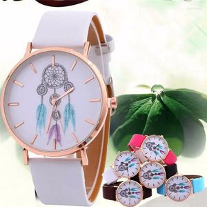 Polshorloges nr. 2 relojes para mujer dames casual horloges mode dream catcher quartz kijk lederen riem riem damesjurk