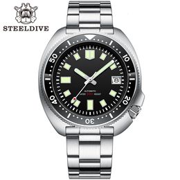 Horloges zonder wijzerplaat SD1970 Steeldive merk 44MM heren NH35 automatisch duikhorloge met keramische bezel 230804