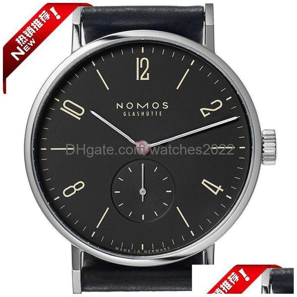 Montres-bracelets Nomos Montres Hommes Et Femmes Design Minimaliste Bracelet En Cuir Mode Simple Quartz Résistant À L'eau Drop Delivery Dhzqc