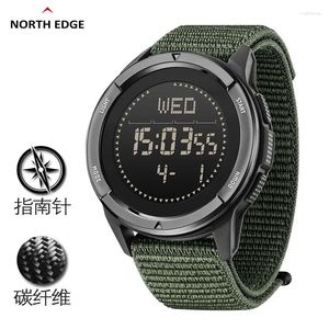 Horloges Noordrand Alpen Heren Digitale Koolstofvezel Horloge Militray Sport Super Licht Buiten Kompas Waterdicht 50M Polshorloges