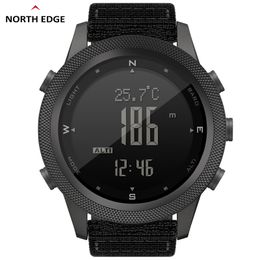 Horloges NORTH EDGE APACHE46 Mannen Digitaal horloge Buitensporten Hardlopen Zwemmen Sporthorloges Hoogtemeter Barometer Kompas WR50M 230802