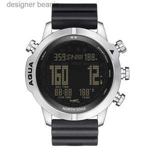 Horloges NOORD EDGE AQUA Mens Professionele Duikcomputer Duiken NDL 50M Duiken Hoogte Barometer CompassC24325