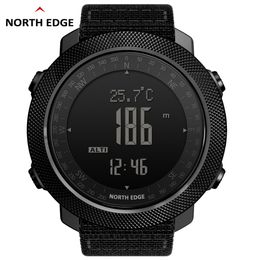 Mujeres de pulsera North Edge Men relojes deportivos impermeables 50m LED Digital Watch Barómetro de altitud de brújula militar 230410