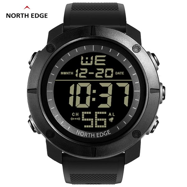 Relojes de pulsera NORTH EDGE Relojes digitales para hombre Ejército Militar Hora mundial Alarma Deporte Cronómetro para hombre Impermeable 50M Reloj de pulsera Relogios 230802