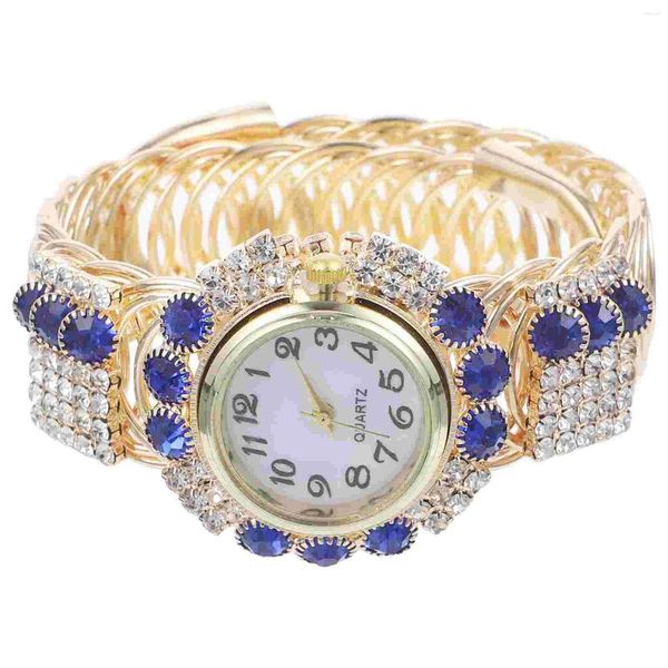 Relojes de pulsera Número Reloj de pulsera para mujer Relojes de diamantes de imitación para estudiantes Trajes para mujer Reloj de pulsera de cuarzo de aleación de zinc