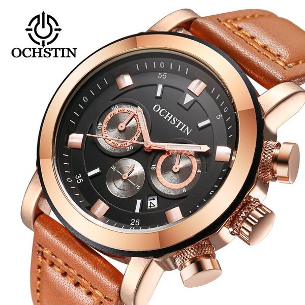 Relojes de pulsera OCHSTIN, cronógrafo militar a la moda para hombre, relojes de cuarzo para hombre, reloj de negocios para hombre