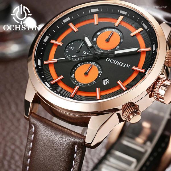 Montre-bracelets Ochstin Model 2024 Business Light Luxury Style Legend Series Multifonction Quartz Movement Watch Men's