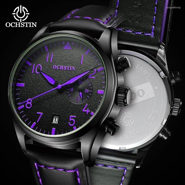 Montre-bracelets Ochstin Model 2024 Fashion Trend Innovation Creative Nylon Series Watch multifonction Quartz Movement Men's