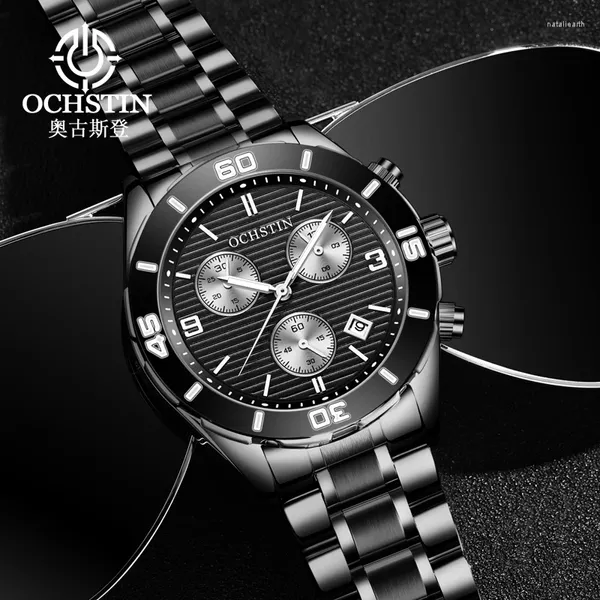 Montres-bracelets OCHSTIN2024 Navigator Series Business Light Style de luxe Multi Functional Quartz Mouvement Montre Homme