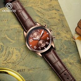 Wallwatches OchStinprominte de celebridades Simple Personalidad Tendencia de cuarzo multifuncional Reloj Man impermeable