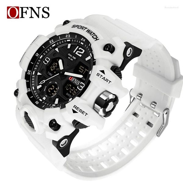 Montres-bracelets OFNS 6030 Top marque sport hommes montres militaire électronique montre à quartz étanche montre-bracelet pour horloge numérique