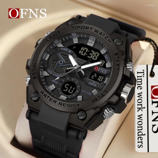 Montre-bracelets de NES TOP G Style Men analogique Quartz Watch Military Sports Electronic Watchs Imperproof LED Digital Wristwatch Mens