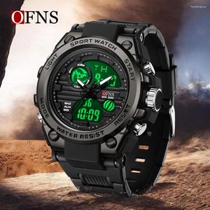 Montre-bracelets OFNS TOP G Style Men Men de montre numérique Date Date de sport Militaire Matchs de sports Electronic Wrist Wrist Mens Quartz Horloge
