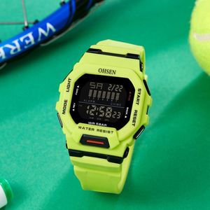 Horloges OHSEN Mannelijke digitale horloges Waterdicht Hombre Heren Sport Groene horloges Handklokken Dameshorloge Reloj Masculino 230922