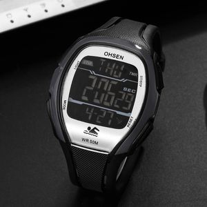 Horloges OHSEN Outdoor Alarm Mannen Horloge Digitale Horloges Heren Waterdichte LED Auto Datum Sport Relogio Masculino 1802