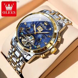 Horloges OLEVS 9910 automatisch mechanisch horloge voor heren Luxe skelet herenhorloges roestvrij staal waterdicht origineel herenhorlogeQ231123