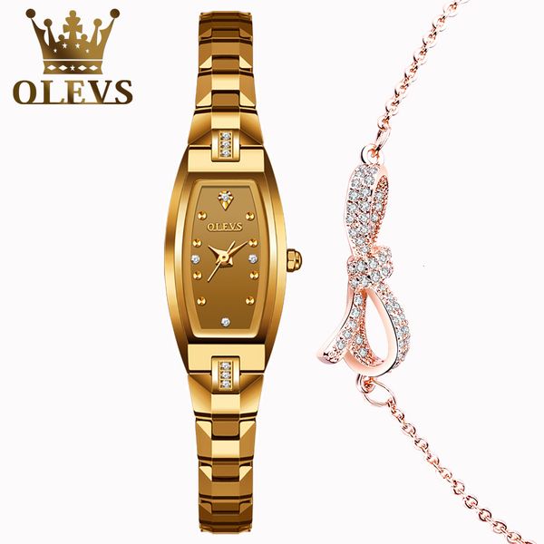 Montres-bracelets OLEVS GoldRose Gold Montres pour femmes étanche mince mince petit poignet analogique diamant quartz dames montres-bracelets élégant 230215