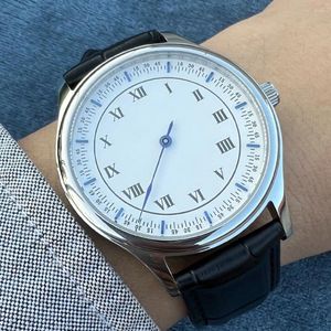 Polshorloges One Hand Watch Men 40mm luxe horloges No Logo Quartz Miyota Movement Saffier Glass 50m Waterdichte klokken Lebosine