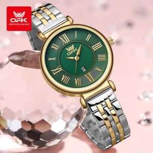 Polshorloges OPK 8167 Nieuwe Romeinse balanskwarts Womens kijken originele luxe elegante dames horloge kalender waterdichte dames Watchl2304