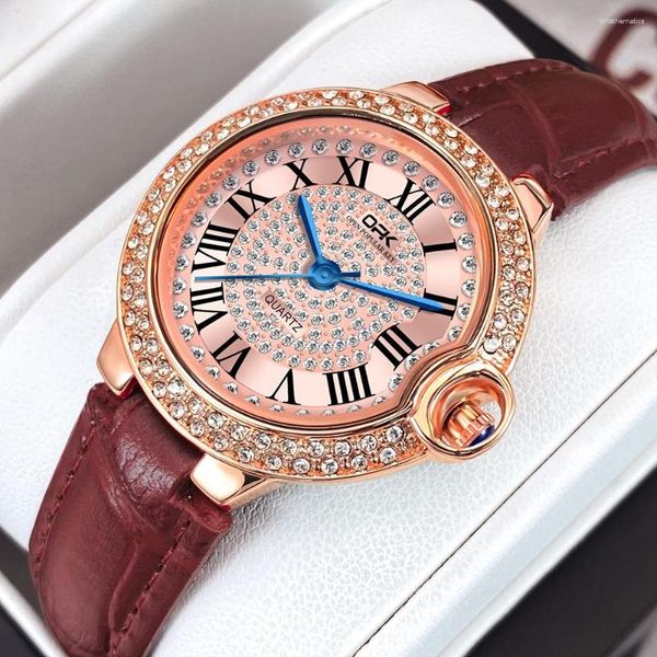 Wallwatches OPK 8615 Reloj de marca superior de lujo para mujeres impermeables de cuarzo damas de damas de pulsera diamantes de diamantes retro relojes retro para mujeres