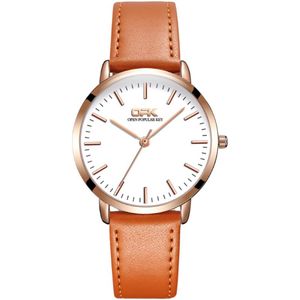 Polshorloges opk dames horloge originele mode waterdichte kwarts ademende lederen band vrouw 2021 jurk vrouwen 178F